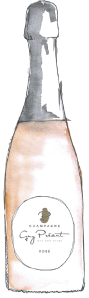 champagne rosé brut illustration